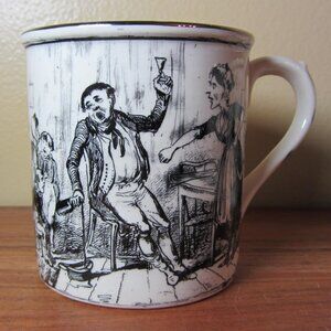 9 oz Gray's Pottery Stoke-on-Trent vintage Tom & Jerry mug (W5374)